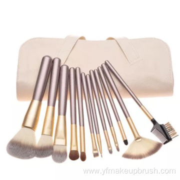 24 Pieces Wood Makeup Brush Set kit